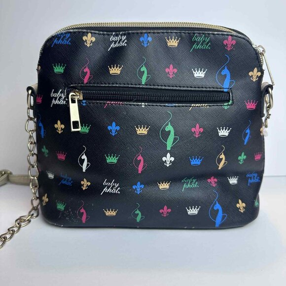 Baby Phat Multicolor Crown & Cat Print Crossbody Bag - Picture 5 of 8